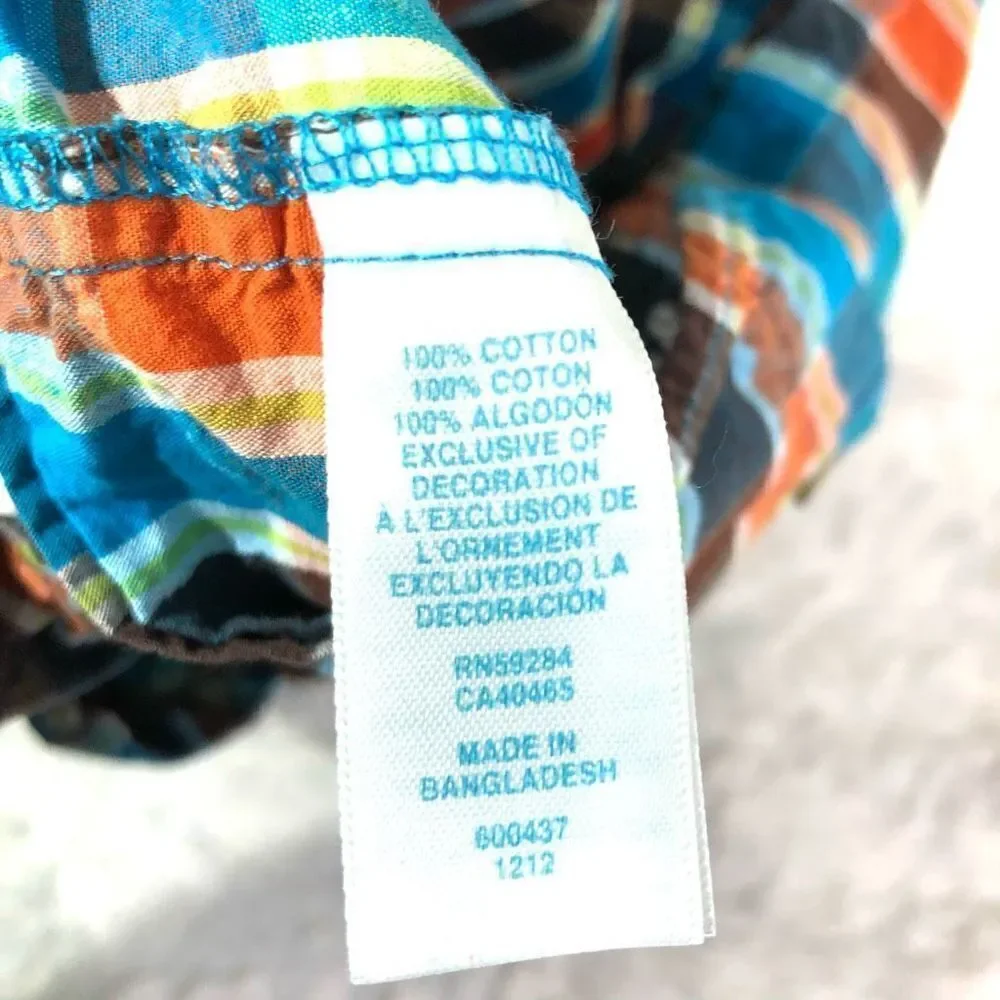The Children's Place Infant's Button Down Plaid Shirt Size 3-6M